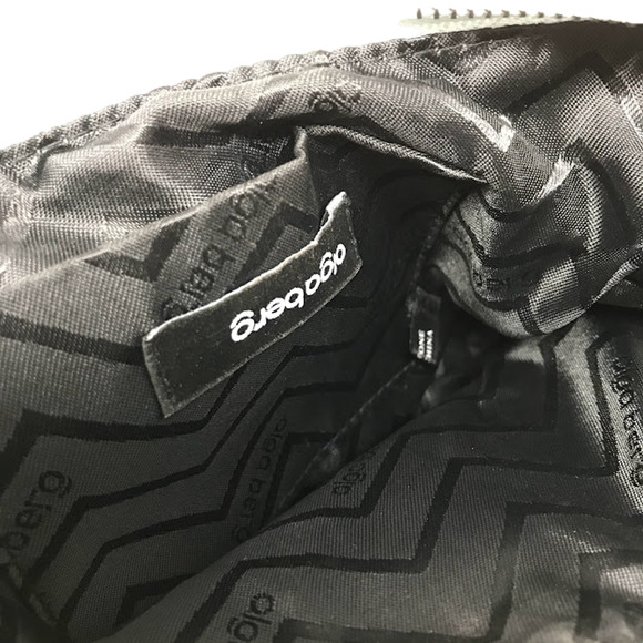 Olga Berg Jessica Soft Crystal Mesh Croissant Bag Knotted Handle Silver - Picture 3 of 7